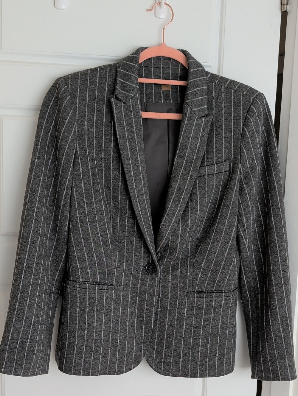 Tommy Hilfiger Women's Gray Pinstripe Blazer